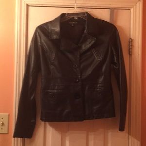 Black leather jacket